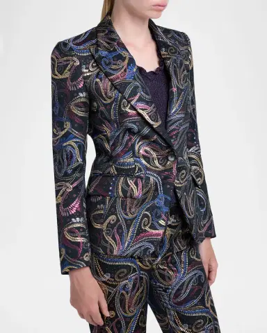 Etro Paisley Jacquard Single-Breasted Blazer | Thumbnail 4 Etro Paisley Jacquard Single-Breasted Blazer | Thumbnail 4
