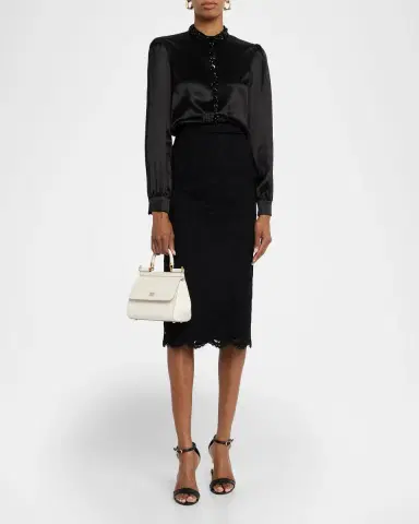 Dolce & Gabbana Sicily Grain Leather Top-Handle Bag | Thumbnail 4 Dolce & Gabbana Sicily Grain Leather Top-Handle Bag | Thumbnail 4