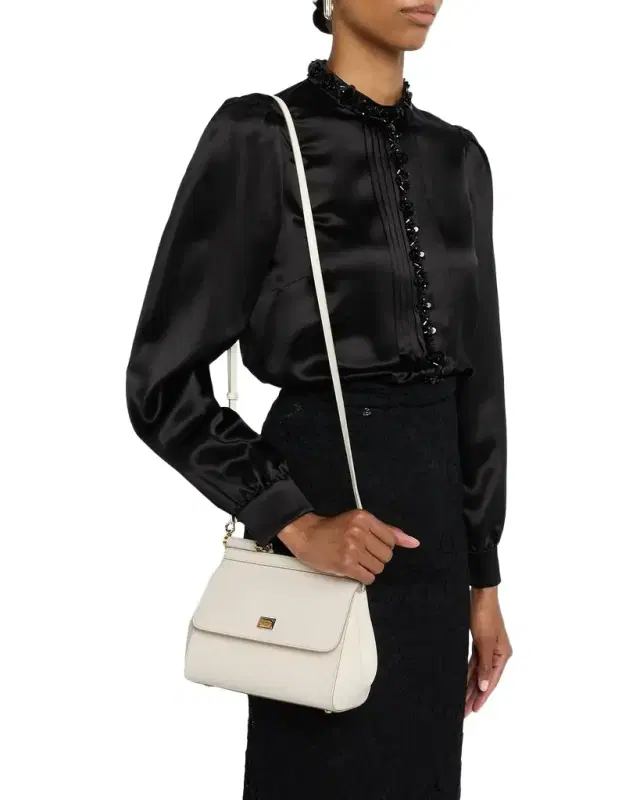 Dolce & Gabbana Sicily Grain Leather Top-Handle Bag