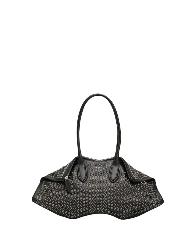 McQueen Manta Studded Sculptural Nappa Leather Shoulder Bag