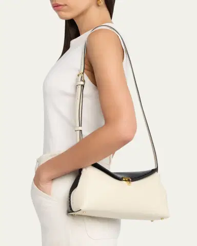 Toteme T-Lock Embroidered Leather Shoulder Bag | Thumbnail 2