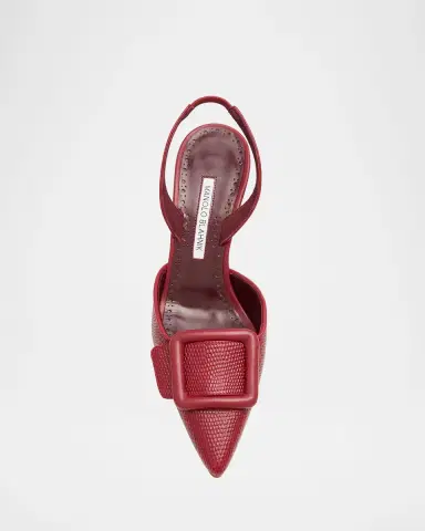 Manolo Blahnik 70mm Mayslibi Embossed Leather Slingback Pumps | Thumbnail 10 Manolo Blahnik 70mm Mayslibi Embossed Leather Slingback Pumps | Thumbnail 10