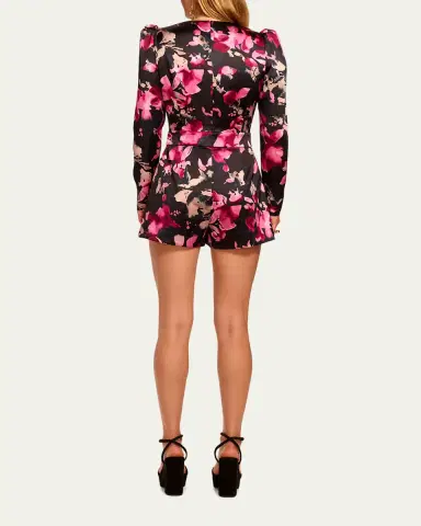 Ramy Brook Ravenna Floral Plunging Long-Sleeve Romper | Thumbnail 3 Ramy Brook Ravenna Floral Plunging Long-Sleeve Romper | Thumbnail 3