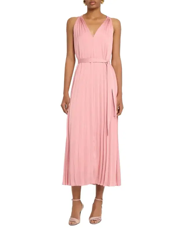 Susan Sleeveless Pleated Midi Dress