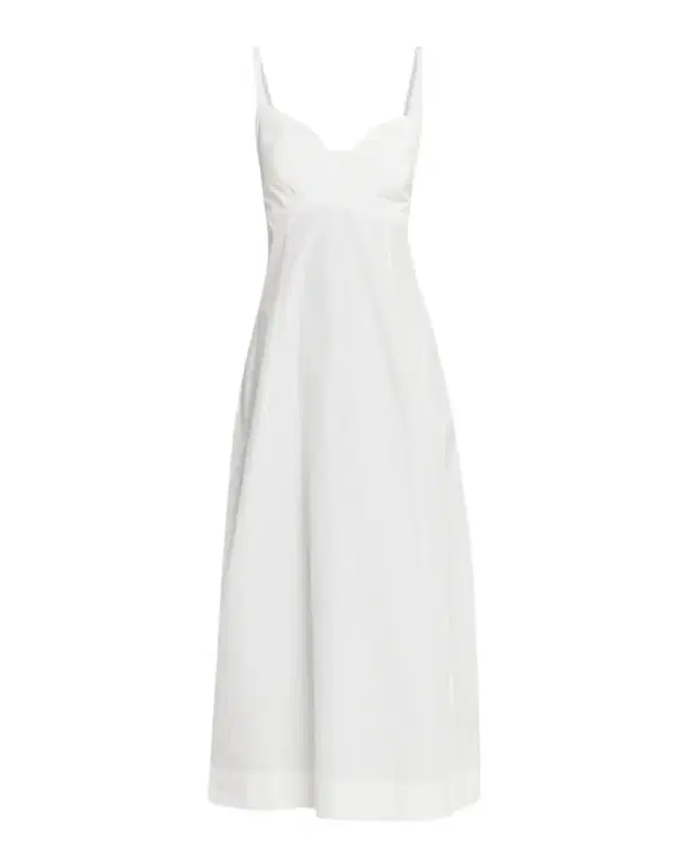 Sleeveless tton Sateen Bustier Midi Dress