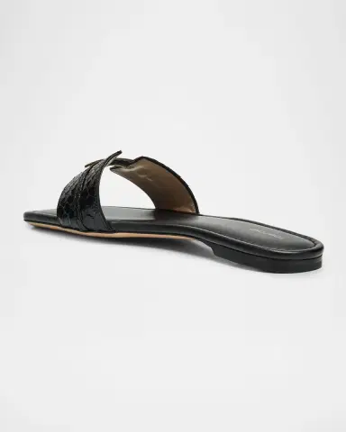 Tom Ford Snake-Embossed Leather Flat Sandals | Thumbnail 3 Tom Ford Snake-Embossed Leather Flat Sandals | Thumbnail 3