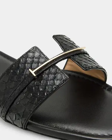 Tom Ford Snake-Embossed Leather Flat Sandals | Thumbnail 4 Tom Ford Snake-Embossed Leather Flat Sandals | Thumbnail 4