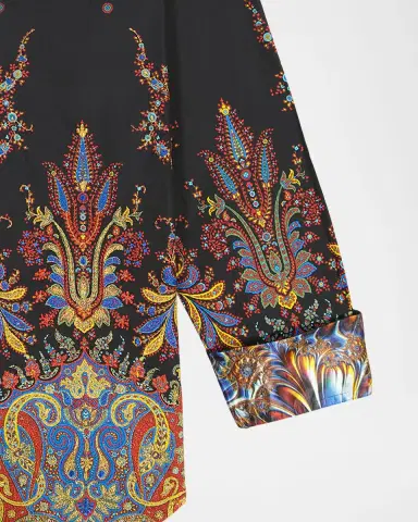 Robert Graham Men's Cotton Taj Mahal Button-Down Shirt | Thumbnail 4 Robert Graham Men's Cotton Taj Mahal Button-Down Shirt | Thumbnail 4