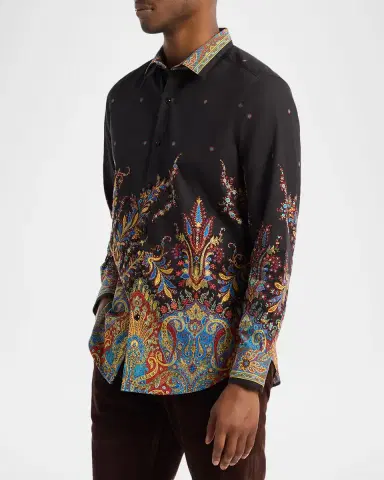 Robert Graham Men's Cotton Taj Mahal Button-Down Shirt | Thumbnail 5 Robert Graham Men's Cotton Taj Mahal Button-Down Shirt | Thumbnail 5