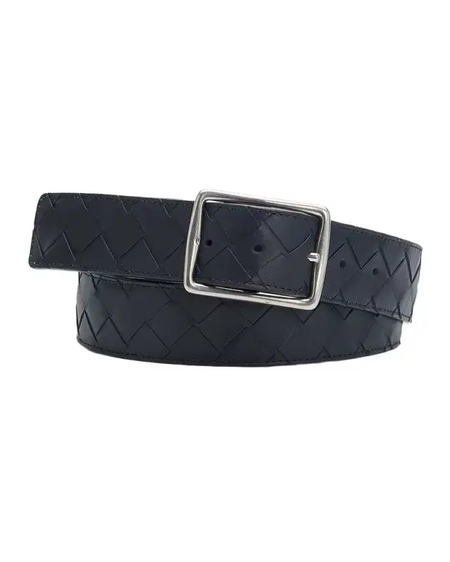Bottega Veneta Men 's Intrecciato Reversible Leather Belt