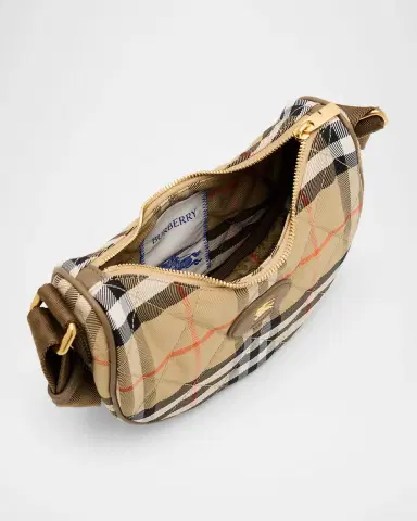 Burberry Horseshoe Quilted Check Nylon Crossbody Bag | Thumbnail 3 Burberry Horseshoe Quilted Check Nylon Crossbody Bag | Thumbnail 3