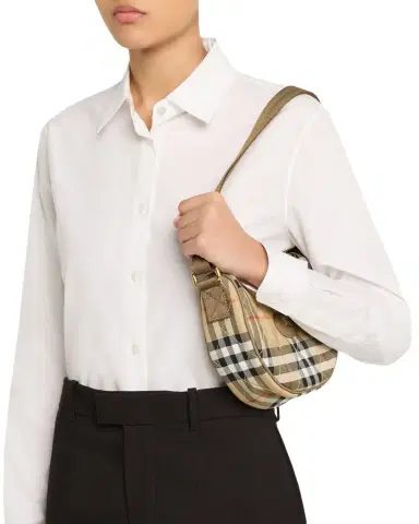 Burberry Horseshoe Quilted Check Nylon Crossbody Bag | Thumbnail 1 Burberry Horseshoe Quilted Check Nylon Crossbody Bag | Thumbnail 1