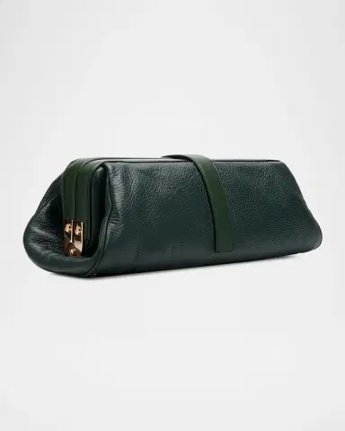 Gabriela Hearst Paola Grained Leather Baguette Clutch Bag | Thumbnail 2