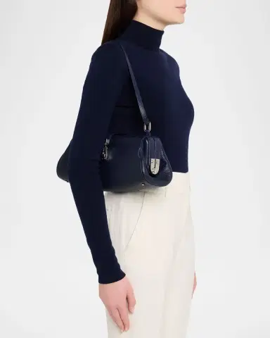 Gabriela Hearst Paola Grained Leather Baguette Clutch Bag | Thumbnail 6