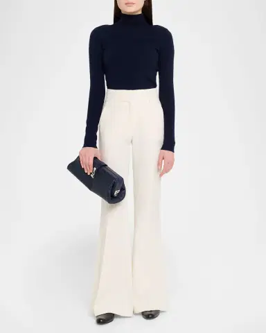 Gabriela Hearst Paola Grained Leather Baguette Clutch Bag | Thumbnail 9