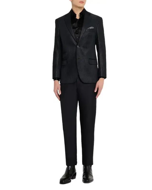 Robert Graham Men 's Colden Velvet Houndstooth Blazer