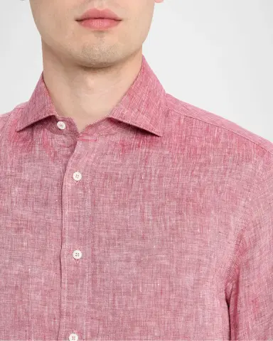 Brunello Cucinelli Men's Linen Classic Fit Button-Down Shirt | Thumbnail 26 Brunello Cucinelli Men's Linen Classic Fit Button-Down Shirt | Thumbnail 26