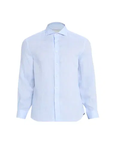 Brunello Cucinelli Men's Linen Classic Fit Button-Down Shirt | Thumbnail 1 Brunello Cucinelli Men's Linen Classic Fit Button-Down Shirt | Thumbnail 1