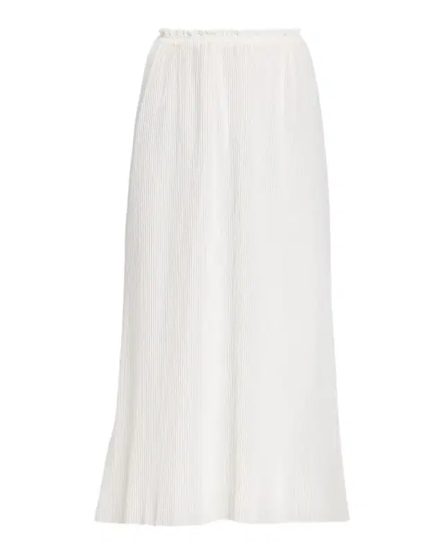 Plisse Midi Skirt
