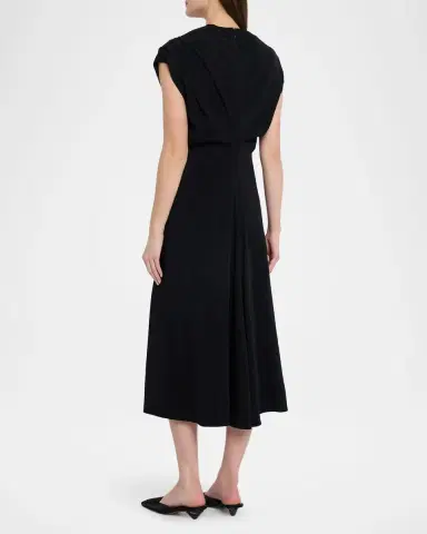 Co Banana Cut Cap-Sleeve Midi Dress | Thumbnail 2 Co Banana Cut Cap-Sleeve Midi Dress | Thumbnail 2