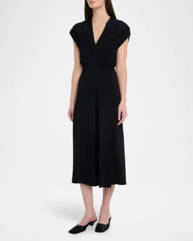 Co Banana Cut Cap-Sleeve Midi Dress | Thumbnail 3 Co Banana Cut Cap-Sleeve Midi Dress | Thumbnail 3