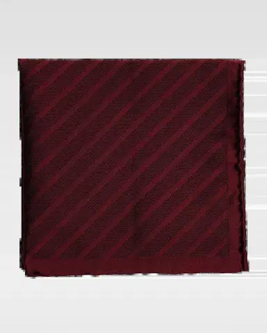 Brunello Cucinelli Men 's Tonal Stripe Silk Pocket Square | Thumbnail 2