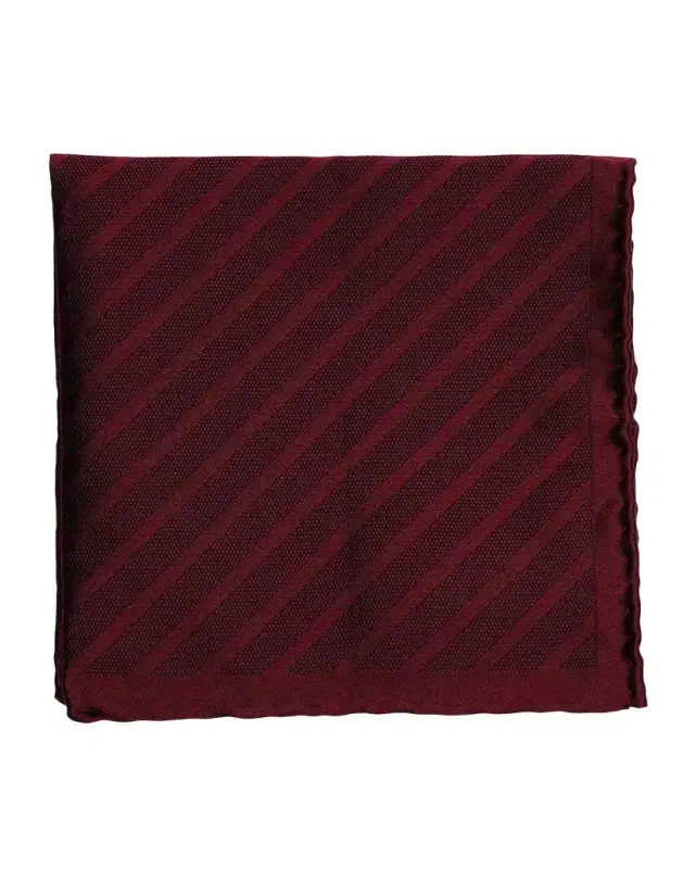 Men 's Tonal Stripe Silk Pocket Square
