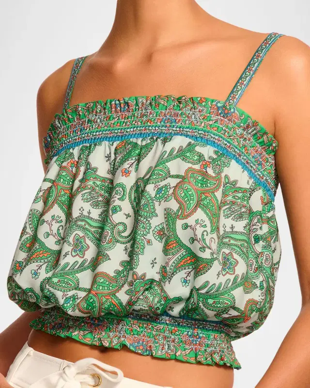 Miley Paisley Crop Top