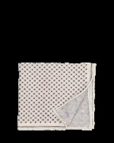 Brunello Cucinelli Men's Double-Face Geometric Silk Pocket Square | Thumbnail 2 Brunello Cucinelli Men's Double-Face Geometric Silk Pocket Square | Thumbnail 2