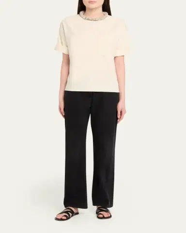 TWP Ex T Crop Top with Crystal Collar | Thumbnail 2 TWP Ex T Crop Top with Crystal Collar | Thumbnail 2