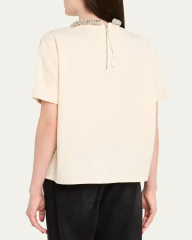 TWP Ex T Crop Top with Crystal Collar | Thumbnail 3 TWP Ex T Crop Top with Crystal Collar | Thumbnail 3