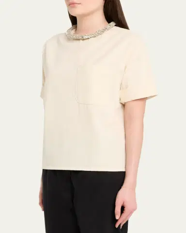 TWP Ex T Crop Top with Crystal Collar | Thumbnail 4 TWP Ex T Crop Top with Crystal Collar | Thumbnail 4