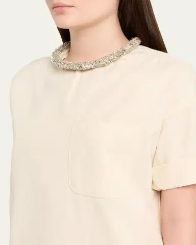 TWP Ex T Crop Top with Crystal Collar | Thumbnail 5 TWP Ex T Crop Top with Crystal Collar | Thumbnail 5