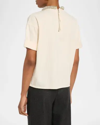 TWP Ex T Crop Top with Crystal Collar | Thumbnail 7 TWP Ex T Crop Top with Crystal Collar | Thumbnail 7
