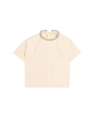 TWP Ex T Crop Top with Crystal Collar | Thumbnail 1 TWP Ex T Crop Top with Crystal Collar | Thumbnail 1