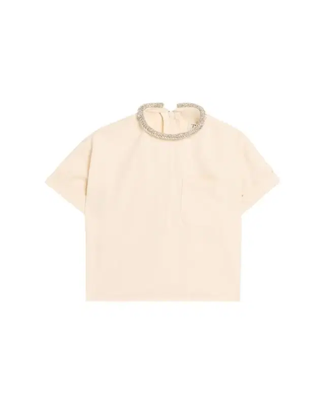 TWP Ex T Crop Top with Crystal Collar