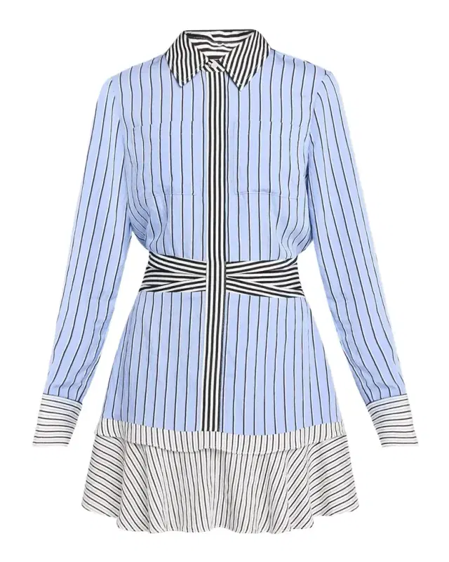 Solana Striped Mini Shirtdress