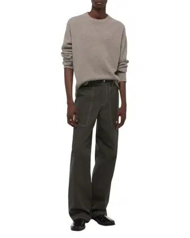 Helmut Lang Men's Twill Straight-Leg Contrast Stitch Utility Pants | Thumbnail 1 Helmut Lang Men's Twill Straight-Leg Contrast Stitch Utility Pants | Thumbnail 1