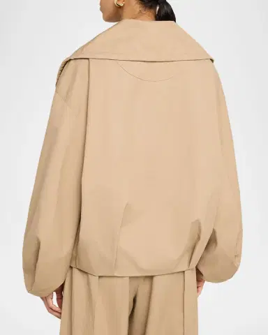 Co Rolled Collar Cotton Twill Oversized Jacket | Thumbnail 2