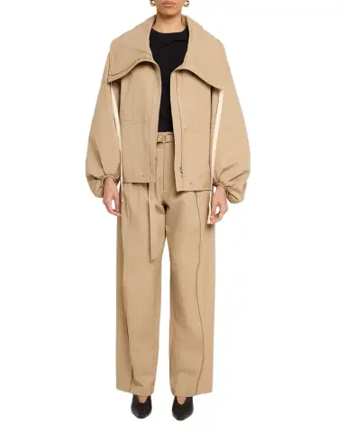 Co Rolled Collar Cotton Twill Oversized Jacket | Thumbnail 1