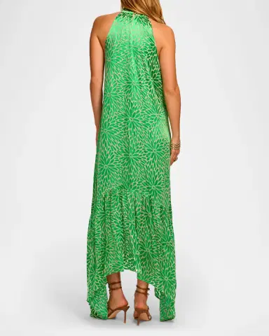 Ramy Brook Nickola Satin Halter Dress | Thumbnail 3