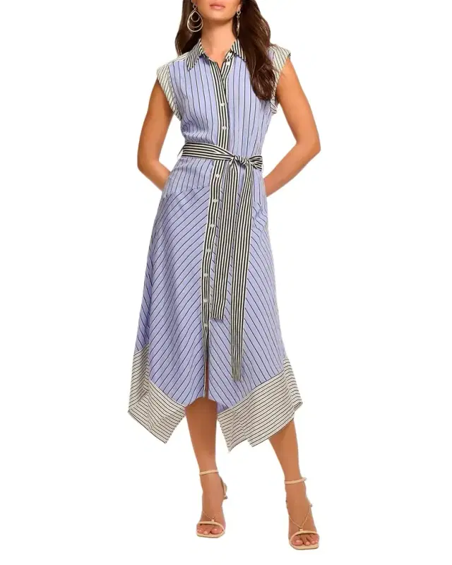 Vivienne Striped Midi Shirtdress