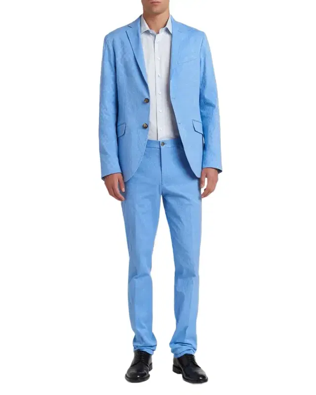 Men 's Tonal Paisley Jacquard Two-Button Sport Coat