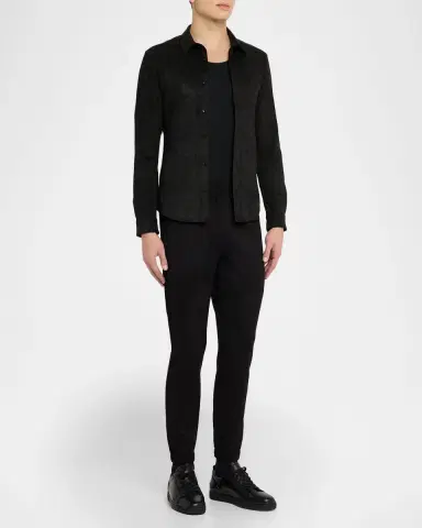 Monfrère Men's Cooper Suede Button-Down Shirt | Thumbnail 2 Monfrère Men's Cooper Suede Button-Down Shirt | Thumbnail 2