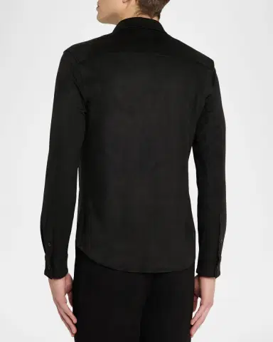 Monfrère Men's Cooper Suede Button-Down Shirt | Thumbnail 3 Monfrère Men's Cooper Suede Button-Down Shirt | Thumbnail 3