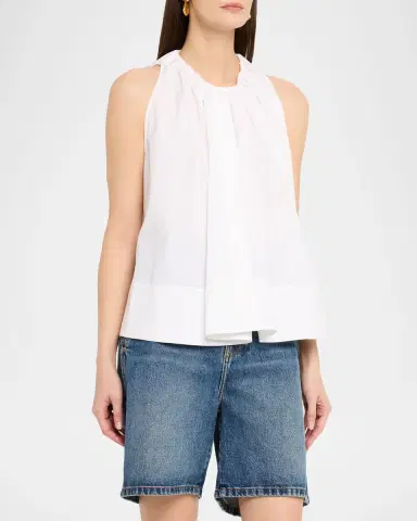 Co Sleeveless Gathered Tunic Shirt | Thumbnail 3