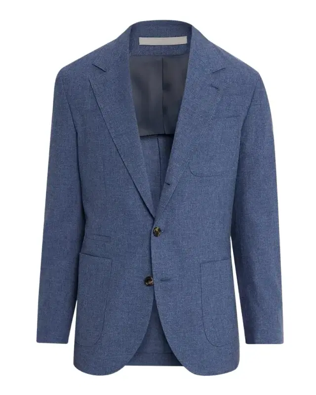 Men 's Wool, Cotton and Silk Two-Button Sport Coat