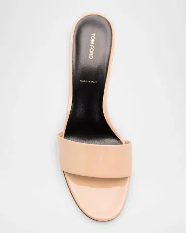 Tom Ford 55mm Leather Kitten-Heel Mules | Thumbnail 5