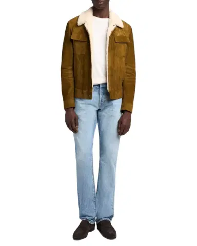Tom Ford Men's Suede Shearling-Collar Bomber Jacket | Thumbnail 1 Tom Ford Men's Suede Shearling-Collar Bomber Jacket | Thumbnail 1