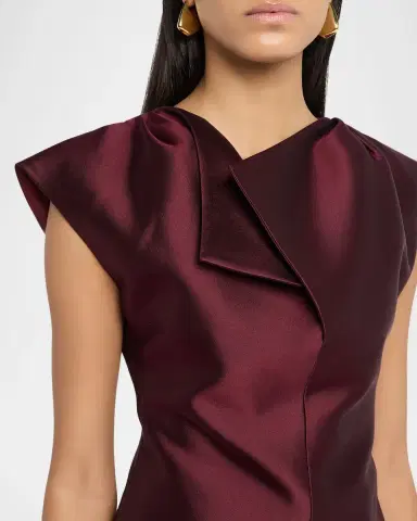 CHRISTOPHER JOHN ROGERS Silk Peel Cap-Sleeve Top | Thumbnail 4